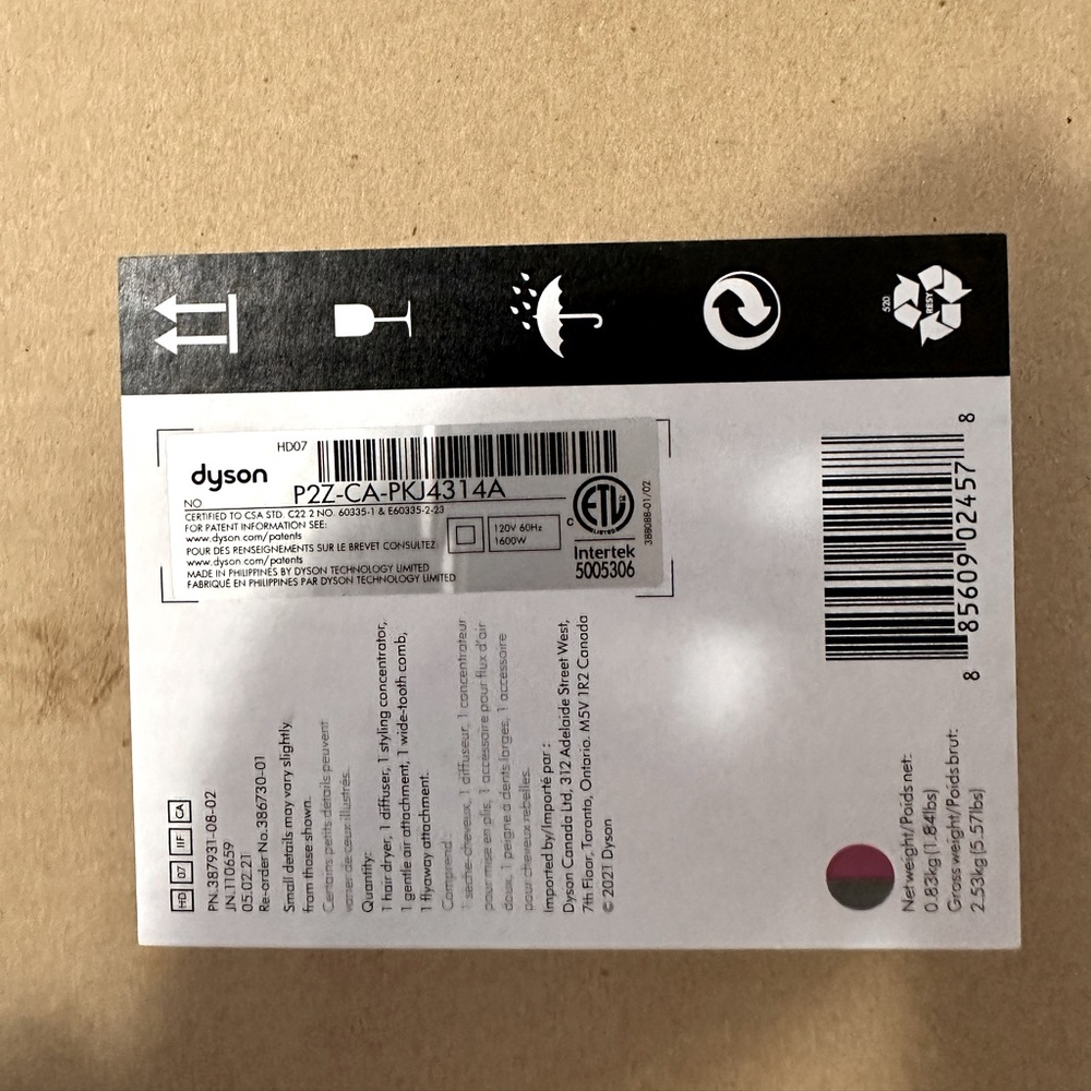 DYSON HAIRDRYER SUPERSONIC BUNDLE BRAND NEW IN BOX PRICE FIRM! - Picture 5 of 8